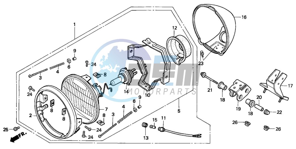 HEADLIGHT (VT1100CS/CT)