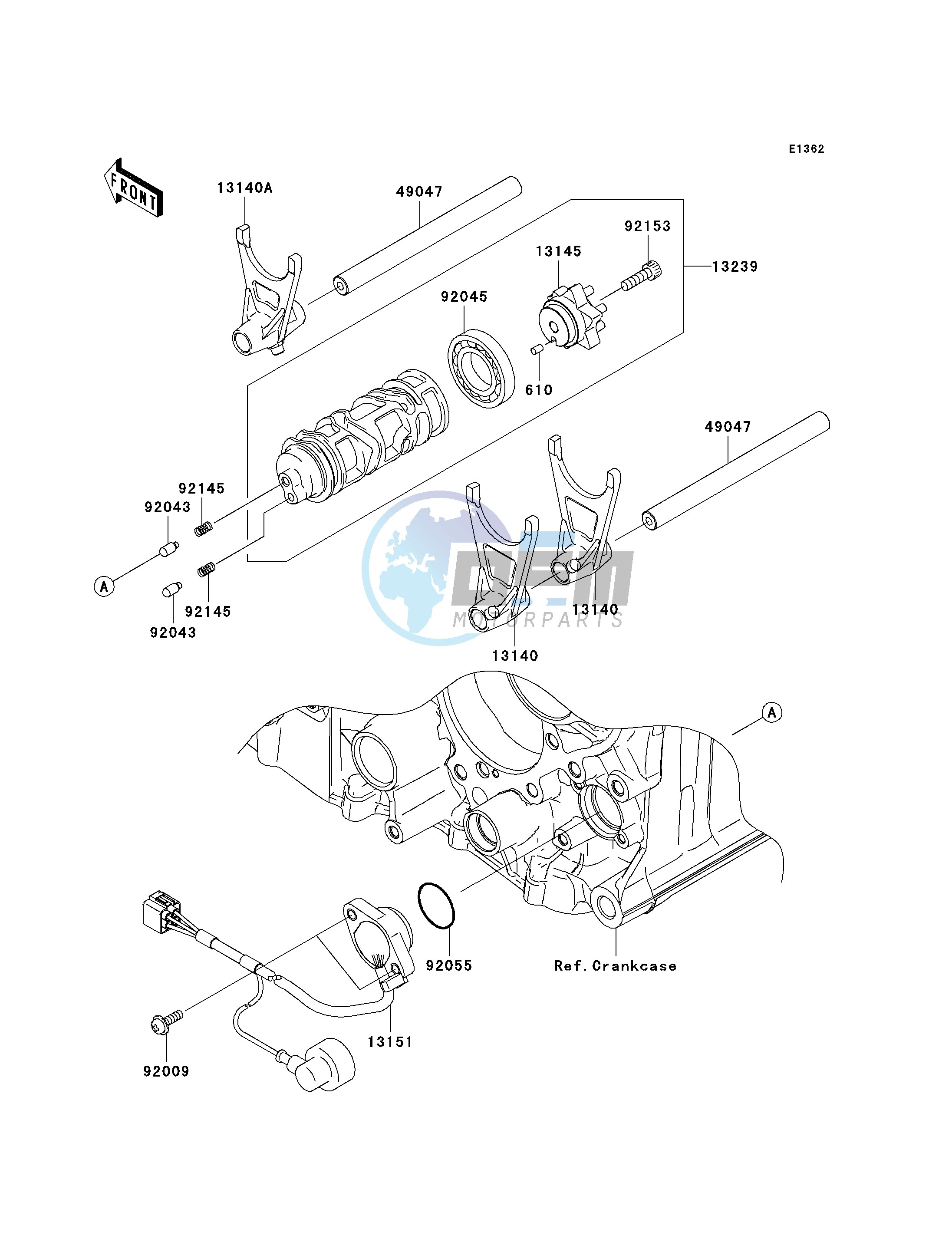 GEAR CHANGE DRUM_SHIFT FORK-- S- -