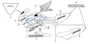 CBR600F4 drawing STRIPE (CBR600F42-4)