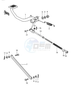 KZ 440 A [LTD] (A1) [LTD] drawing BRAKE PEDAL_TORQUE LINK -- 80 A1- -