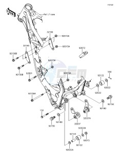 KX85-II KX85DEF EU drawing Engine Mount