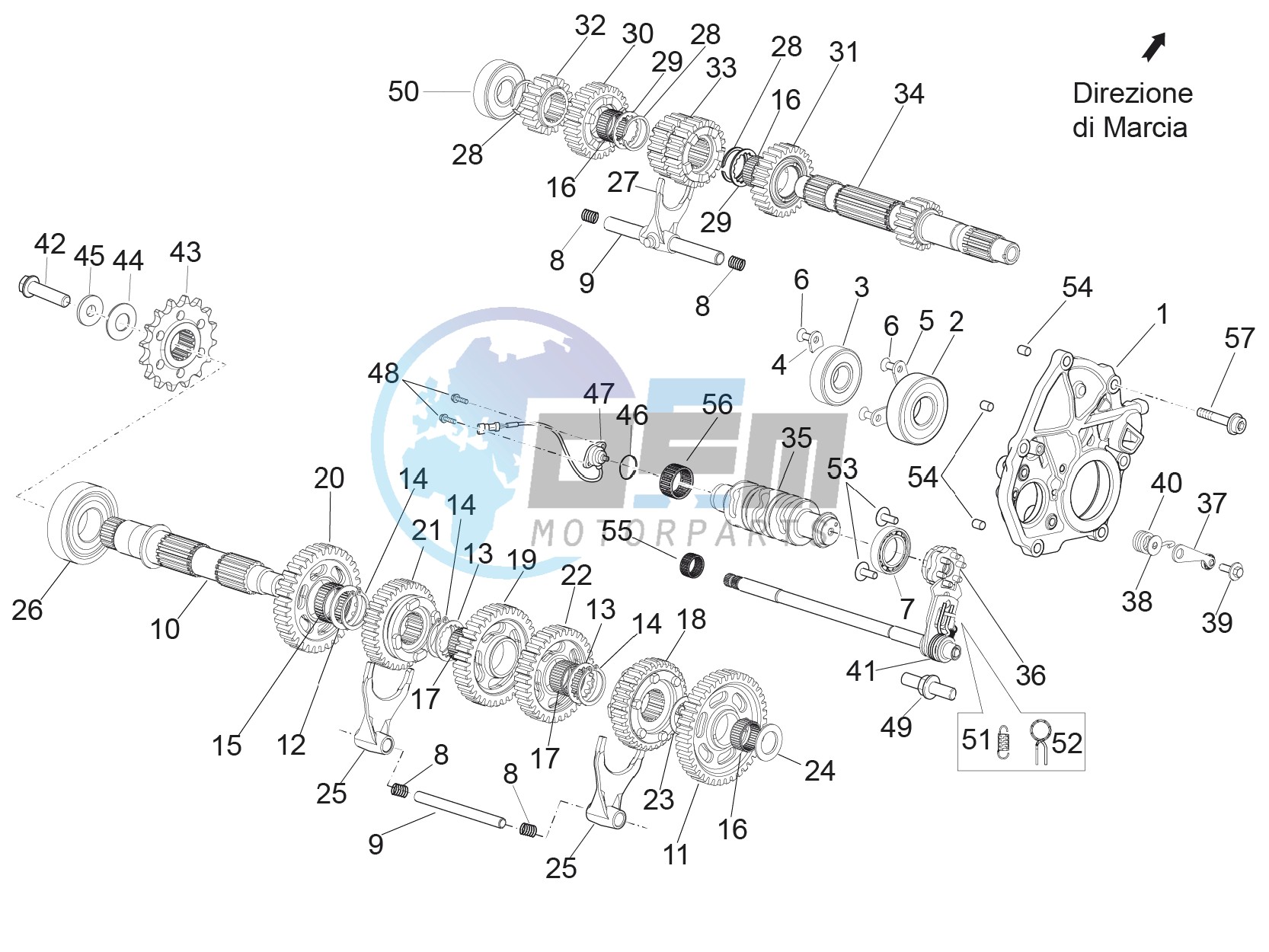 Gear box - Gear assembly