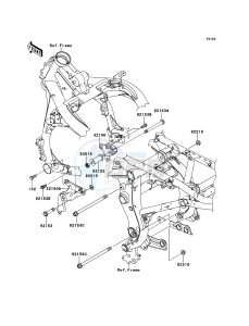 ER-6f EX650A8F GB XX (EU ME A(FRICA) drawing Engine Mount