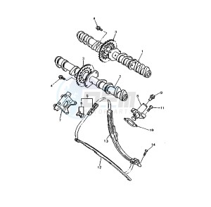 YZF R 750 drawing CAMSHAFT -CHAIN