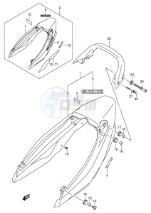 GSX1400 (E2) drawing SEAT TAIL COVER (MODEL K3)