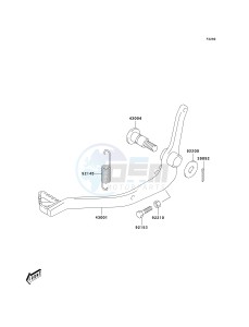 KLX 125 B (B6F) B6F drawing BRAKE PEDAL