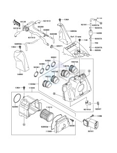 ZRX1200R ZR1200A6F FR GB XX (EU ME A(FRICA) drawing Air Cleaner