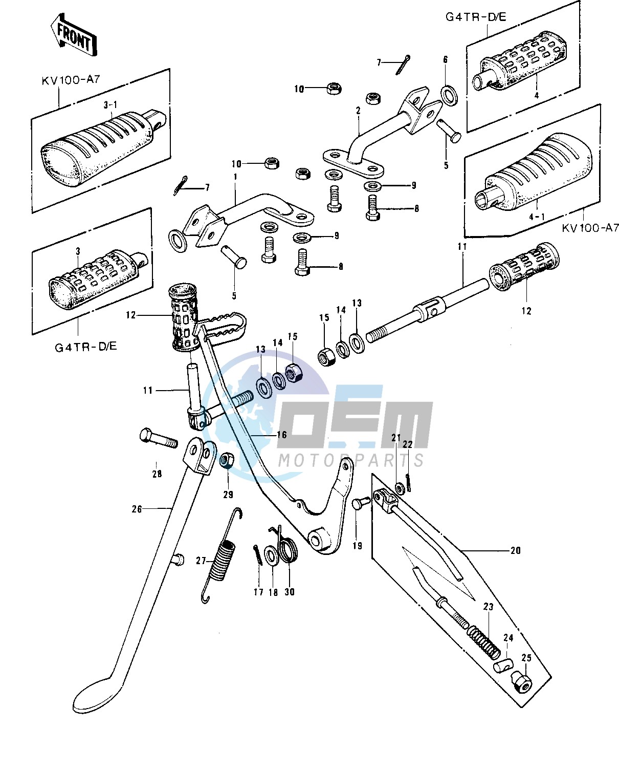 FOOTRESTS_STAND_BRAKE PEDAL -- 74-75- -