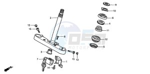 VT1100C2 drawing STEERING STEM