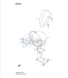 VZ800K9 drawing HEADLAMP HOUSING