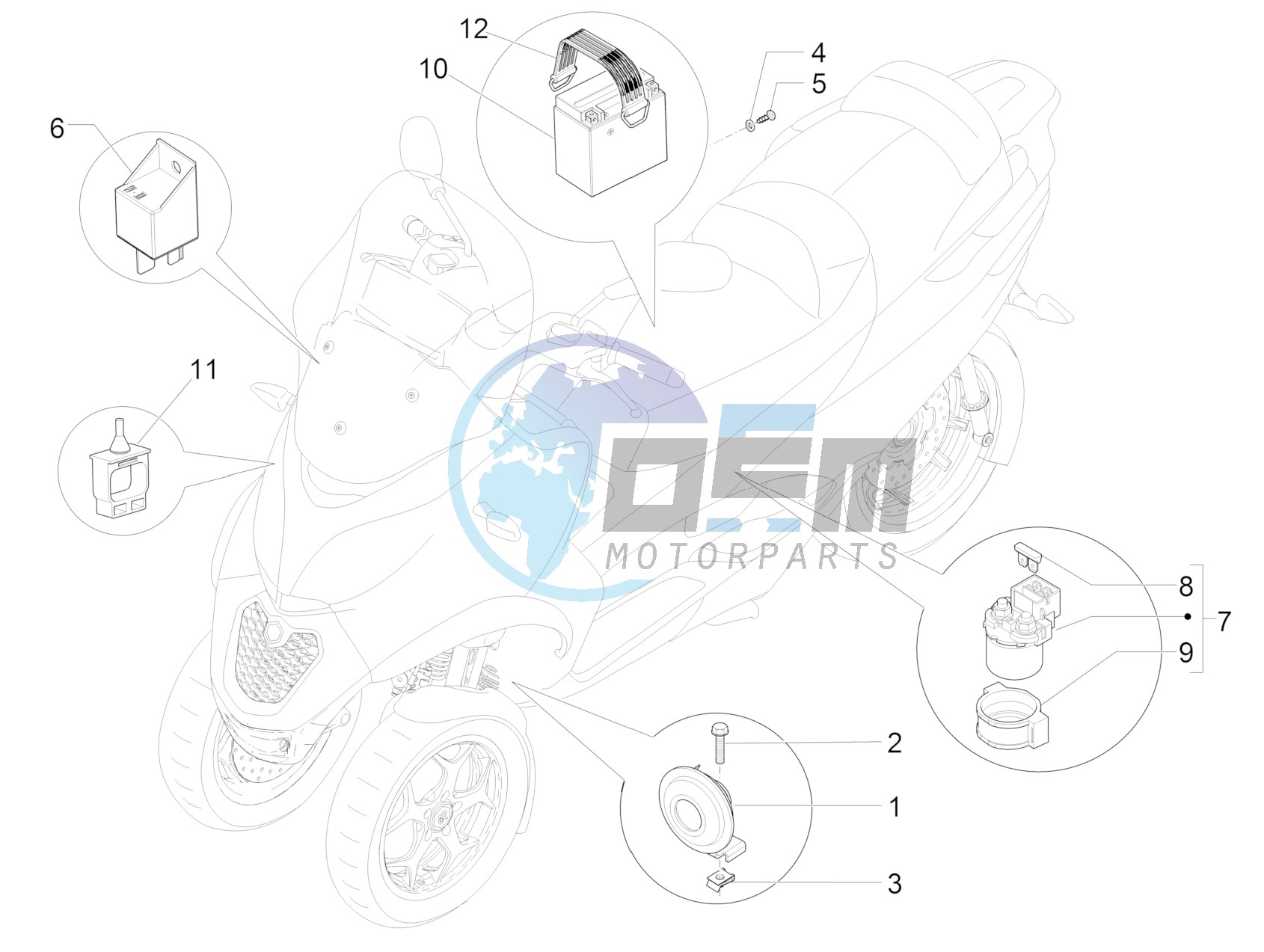 Remote control switches - Battery - Horn