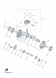 YZ250F (BSB2) drawing CRANKSHAFT & PISTON