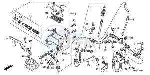 TRX250TEA Australia - (U / EC) drawing FR. BRAKE MASTER CYLINDER