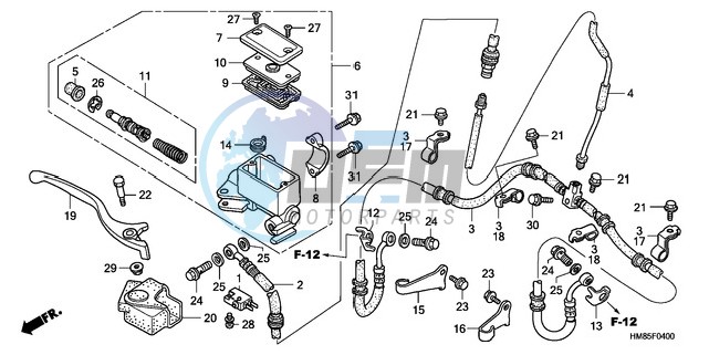 FR. BRAKE MASTER CYLINDER