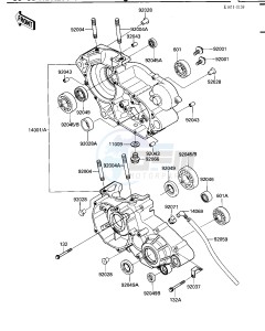 KDX 200 C [KDX200] (C1-C3) [KDX200] drawing CRANKCASE