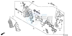 NSA700A9 Australia - (U / MME REF) drawing R. FRONT BRAKE CALIPER