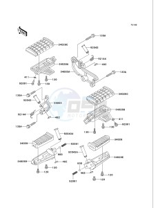 VN 750 A [VULCAN 750] (A15-A19) [VULCAN 750] drawing FOOTRESTS