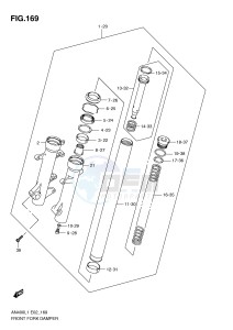 AN400 (E2) Burgman drawing FRONT FORK DAMPER (AN400ZAL1 E2)