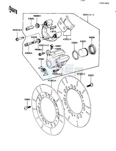 KZ 1100 B [GPZ) (B1-B2) [GPZ) drawing FRONT BRAKE