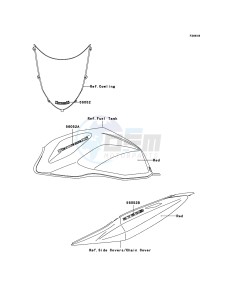 Z750S ZR750-K1H FR GB XX (EU ME A(FRICA) drawing Decals(Red)