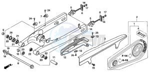 CBF600S drawing SWINGARM (CBF600S6/SA6/N6/NA6)