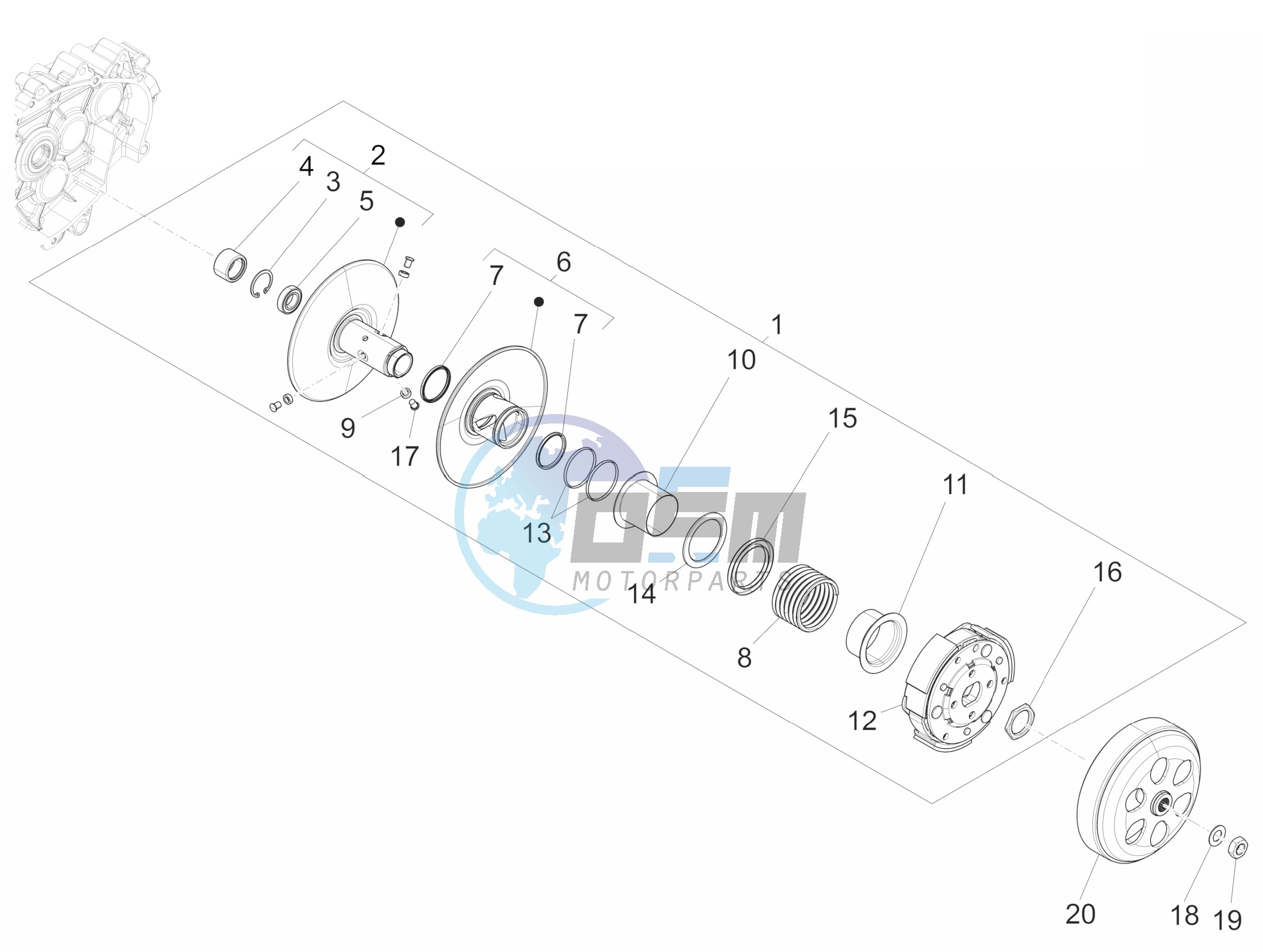 Driven pulley