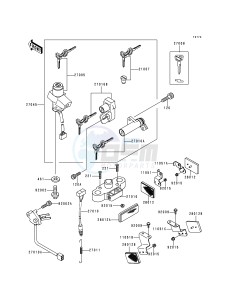 ZR 1100 C [ZRX1100] (C3-C4) drawing IGNITION SWITCH_LOCKS_REFLECTORS