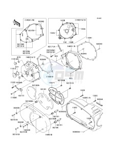 VN 1600A A[VULCAN 1600 CLASSIC] (A1-A3) [VULCAN 1600 CLASSIC] drawing LEFT ENGINE COVER-- S- -