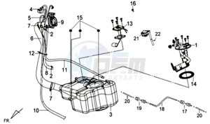 TONIK 125 drawing FUEL TANK - FUEL CUT