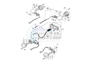 WR F 250 drawing FLASHER LIGHT – LICENSE LIGHT EURO KIT