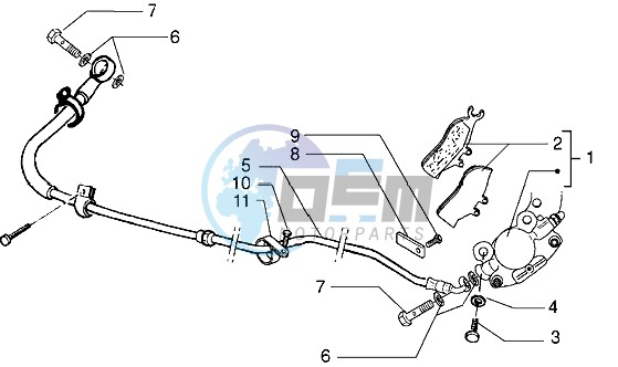 Rear brake piping-Rear breke c