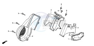 SH50D SCOOPY drawing FAN COVER/SHROUD