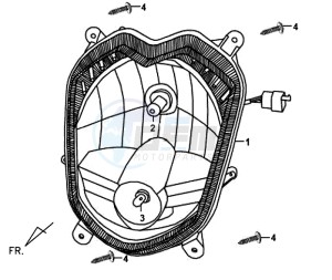 X'PRO 50 (45 KMH) (AE05W4-FR) (L4-M1) (M1 - 2021) drawing HEADLIGHT COMPLETE