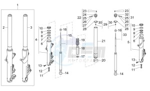 1200 Sport 8V drawing Front fork