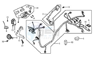 JET BASIX 25KMH 50 drawing WIRING HARNASS - ELECTRONIC PARTS