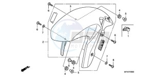 CB1000RAA Europe Direct - (ED / ABS) drawing FRONT FENDER