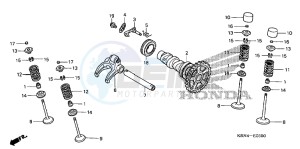 CRF250XC drawing CAMSHAFT/VALVE