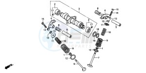 CB250P drawing CAMSHAFT/VALVE