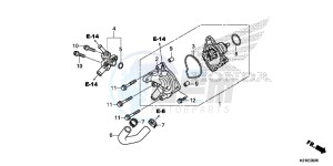 SH125DSE SH125DS UK - (E) drawing WATER PUMP