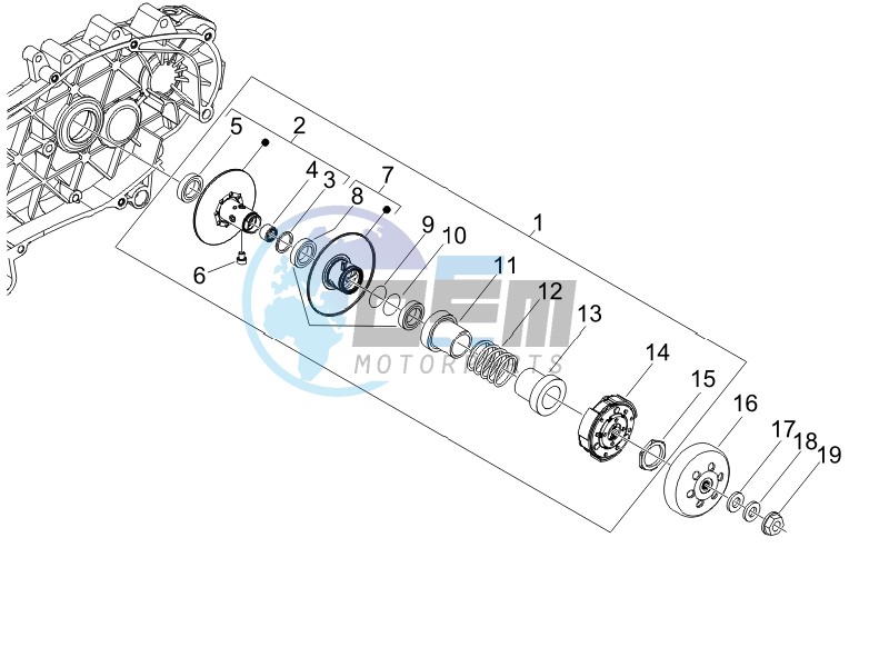 Driven pulley