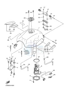 XJ6F ABS 600 DIVERSION F (ABS) (1DG3) drawing FUEL TANK