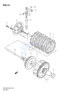 GN125 (E2) drawing CLUTCH