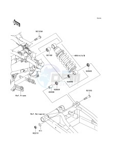 ER 650 A [ER-6N (AUSTRALIAN] (A6F-A8F) A8F drawing SUSPENSION_SHOCK ABSORBER