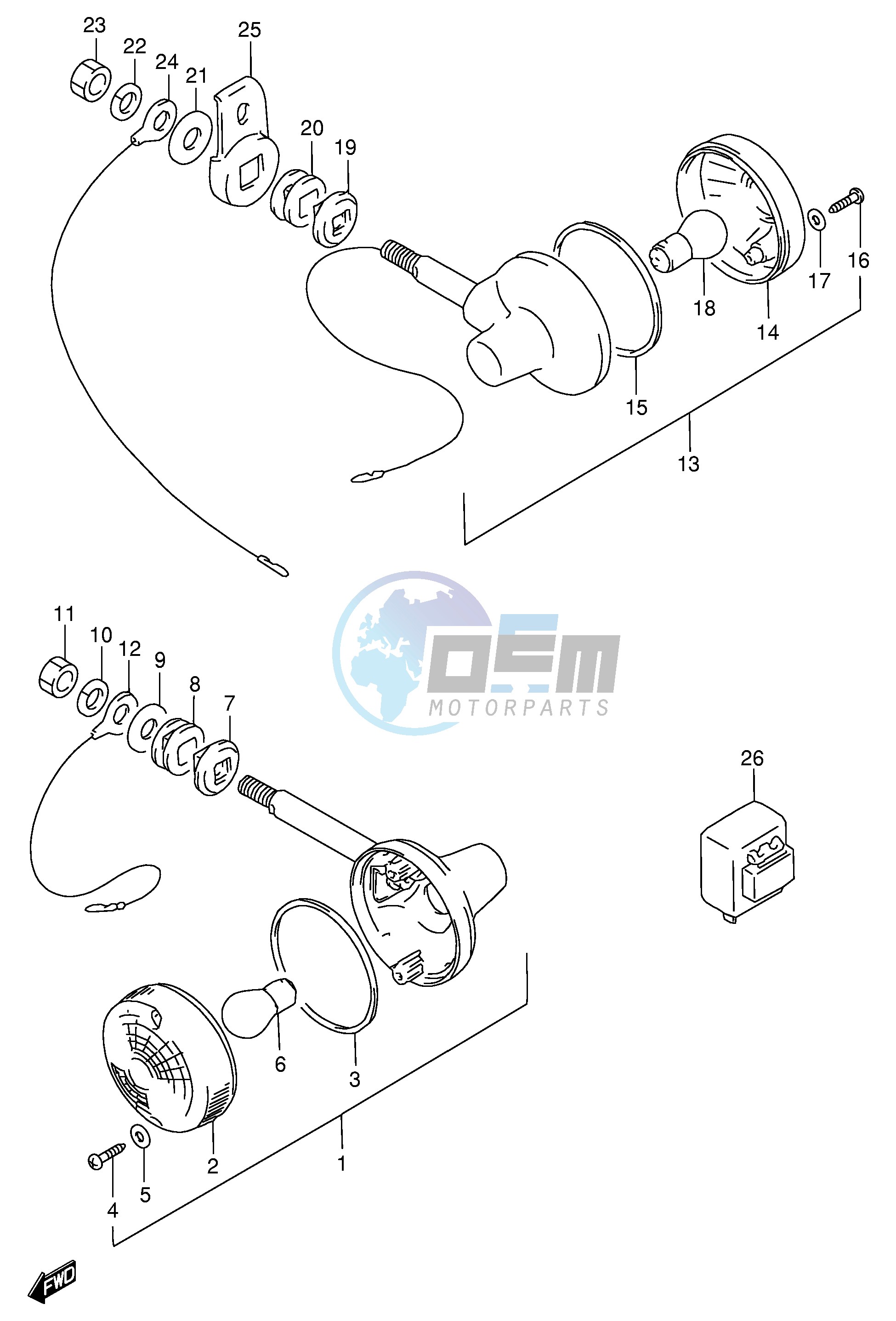 TURN SIGNAL LAMP (MODEL R)