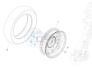 SPRINT 150 4T 3V IE ABS E3 (NAFTA) drawing Front wheel