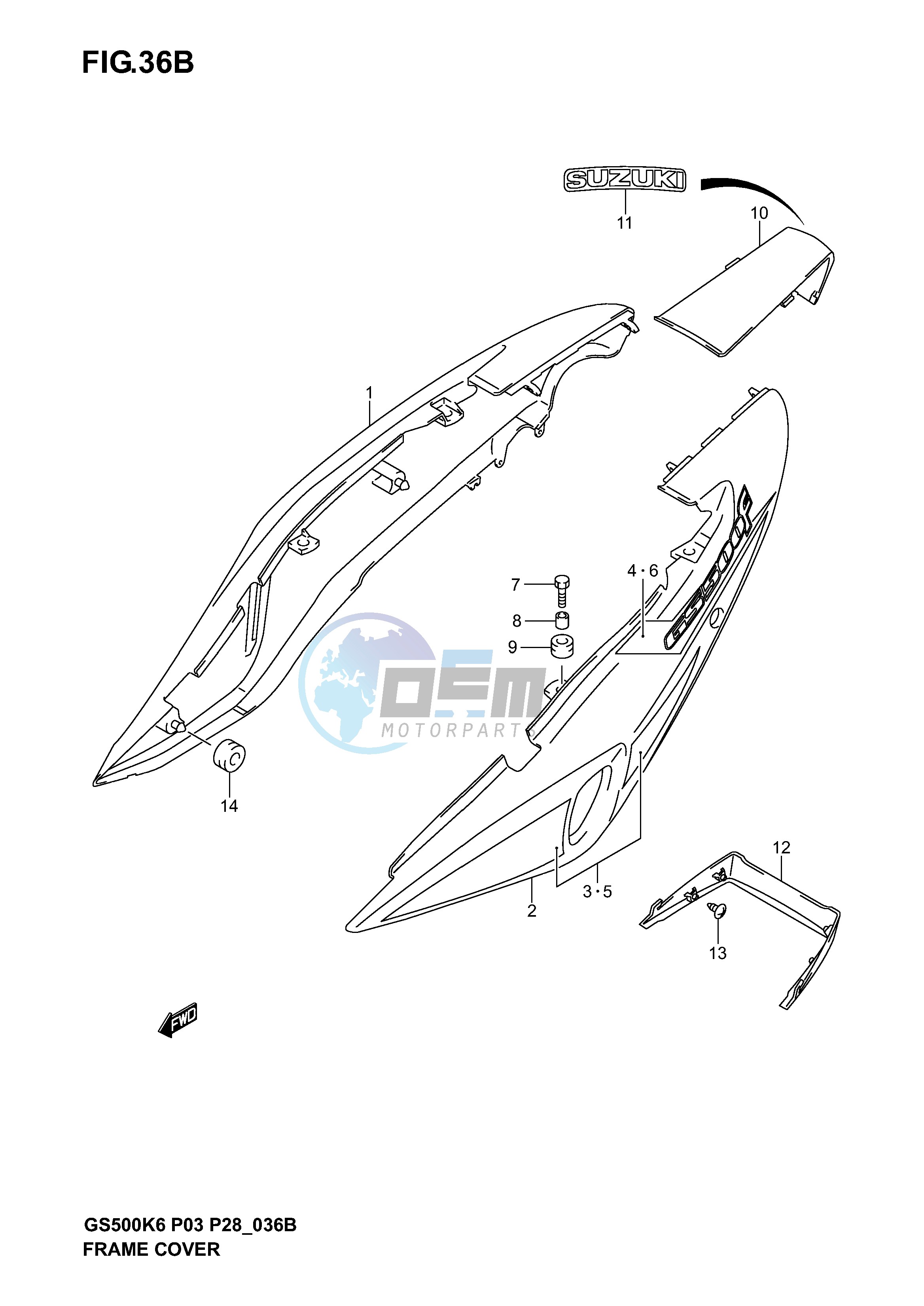 FRAME COVER (GS500FK4)