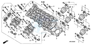 CB600FAC drawing CYLINDER HEAD