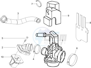 Stalker 50 Special Edition drawing Carburettor assembly - Union pipe