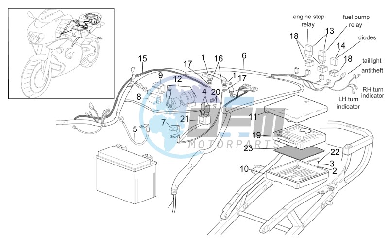 Rear electrical system