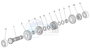 Griso V 8V 1200 drawing Primary gear shaft